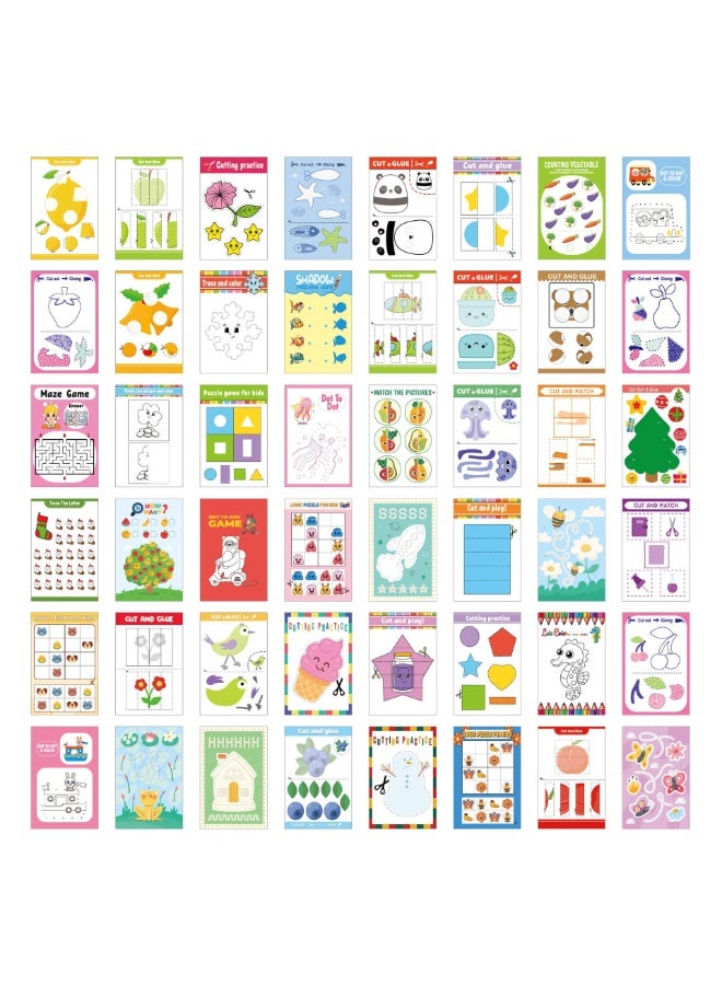 كابسترو كتاب قص الورق للأطفال مع مقص آمن وعصا غراء - كتاب أنشطة إبداعية للقص اليدوي للأطفال | نشاط حرفي تعليمي مبكر لتنمية المهارات الحركية الدقيقة للأطفال من سن 4 إلى 6 سنوات - Image 3